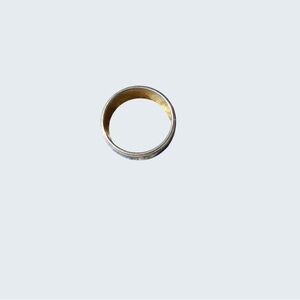 Source Unknown Blue Enamel Wide Band Ring